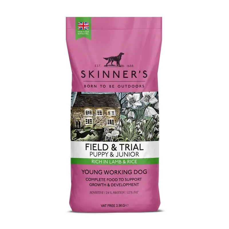 Skinners Field & Trial Complete Dry Hypoallergenic Puppy Food Lamb and Rice, 2.5 kg