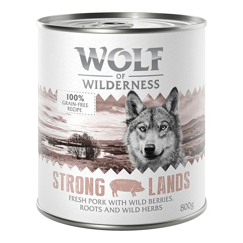 Wolf Of Wilderness Adult Single Protein 6 X 800G - Strong Lands - Pork