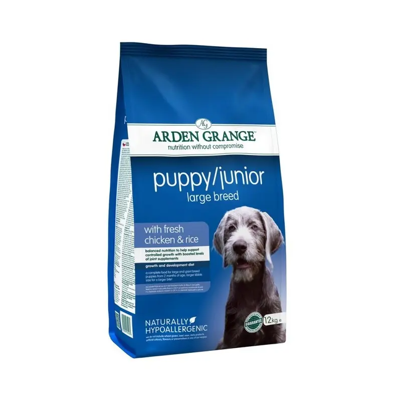 Arden Grange (12Kg Bag) Dry Dog Food Breed Puppy/Junior Chicken & Rice Large