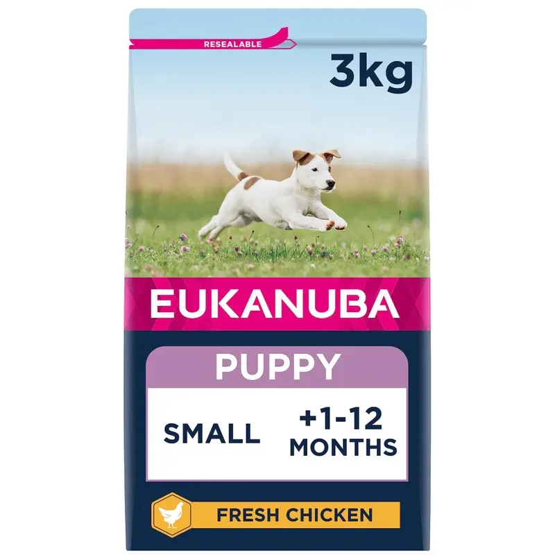 Eukanuba Complete Dry Dog Food For Puppy Breeds With Fresh Chicken 3 Kg Small
