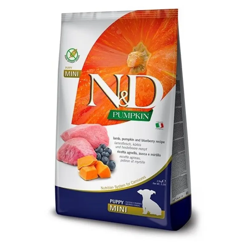 Farmina Nandd Pumpkin In Lamb And Blueberry For Mini Puppy - Grain/Orange 2.5Kg