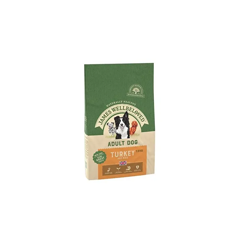 New James Wellbeloved Complete Dry Adult Dog Food Turkey And Rice, 7.5 Kg 7.5Kg