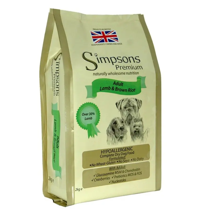 New Simpsons Premium Simpsons Complete Adult Lamb & Rice Brown Slr12 12Kg