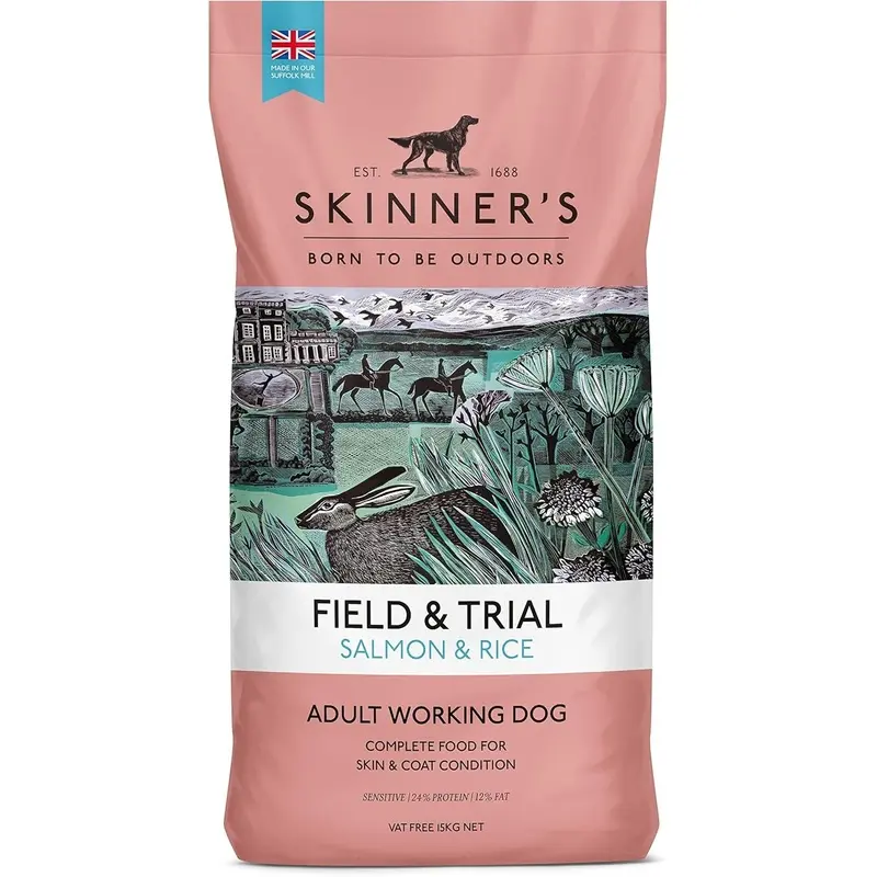 Skinners Field & Trial Salmon & Rice 15kg , Complete Dry 1 count (Pack of 1)