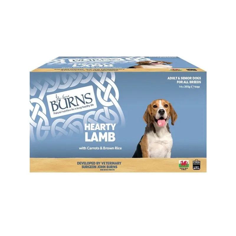Burns Hearty Lamb With Organic Rice Adult And Senior Dog Food - X 395G Brown Size 16