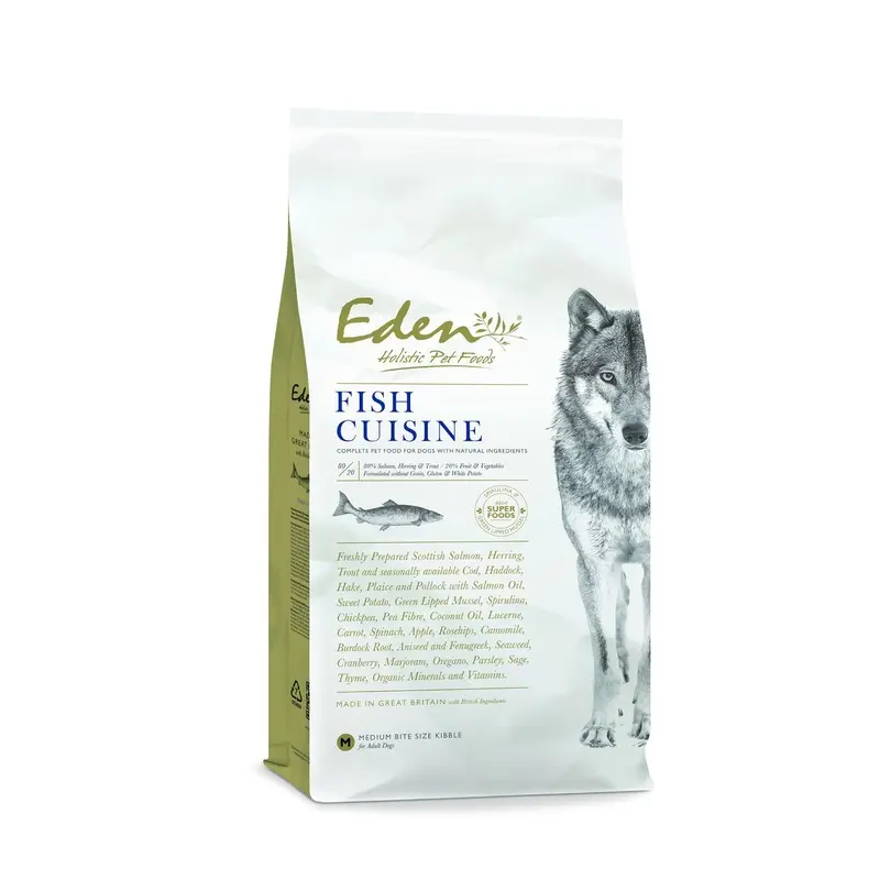 Eden Pet Foods Eden 80/20 Fish Cuisine Kibble Dog Food - 2Kg Salmon Medium