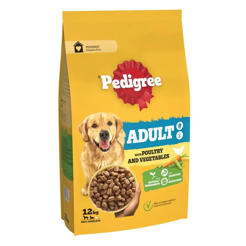 New Pedigree Complete Dog Dry Food For Dogs With Poultry And Vegetable 12 Kg 12Kg