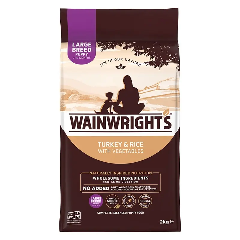 Wainwrights Large Breed Dry Puppy Food Turkey With Rice 2Kg