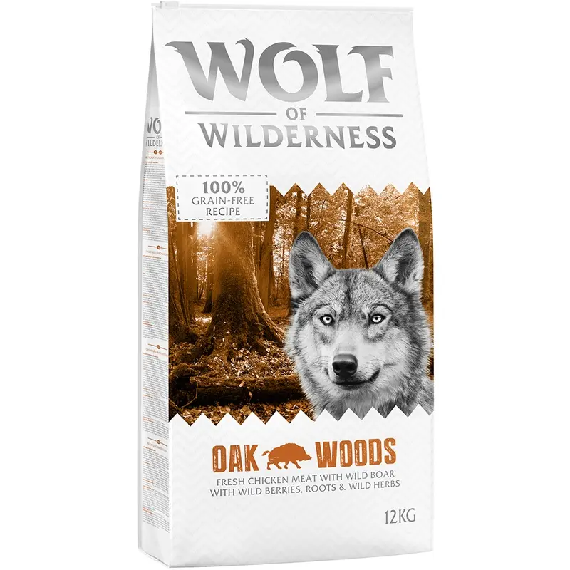 Wolf Of Wilderness Adult "Oak Woods"  Wild Boar - 12Kg