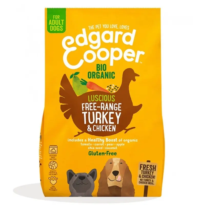 Edgard And Cooper Organic Turkey And Chicken Adult Dog Dry Food - 700G