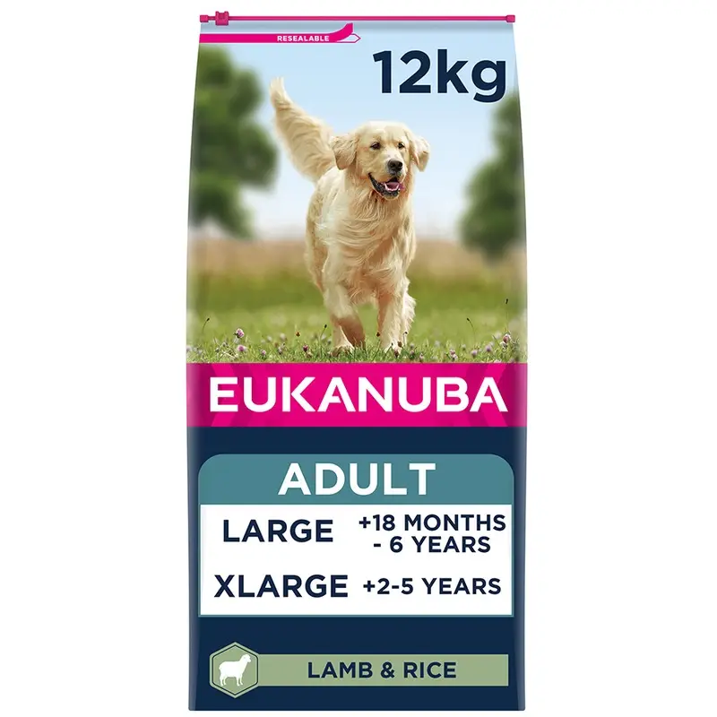 Eukanuba Large Dry Adult Dog Food Lamb And Rice 12Kg