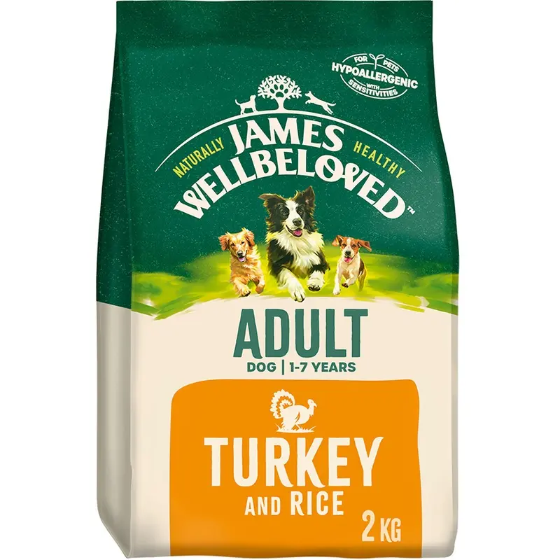 James Wellbeloved Dry Adult Dog Food Turkey & Rice 2Kg