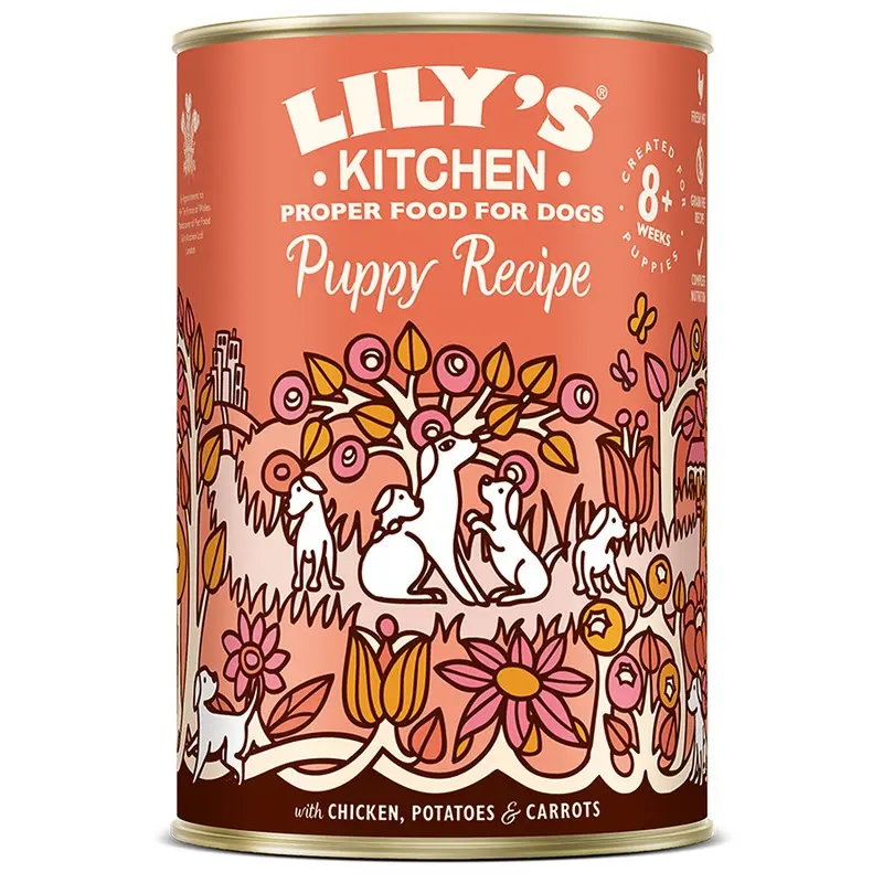 Lilys Kitchen Puppy Recipe Wet Dog Food With Chicken 400G Tin