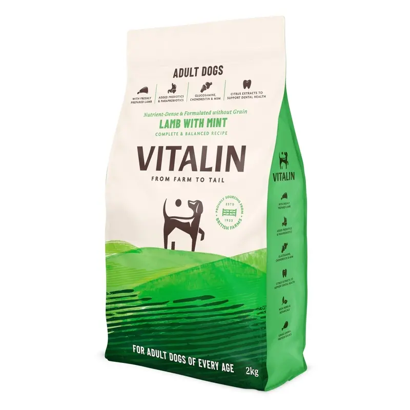 Vitalin Lamb And Mint Adult Dog Food - Grain 2Kg