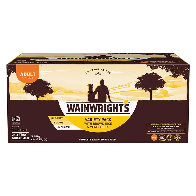 Wainwrights Wet Adult Dog Food Variety Pack 24X395G Trays