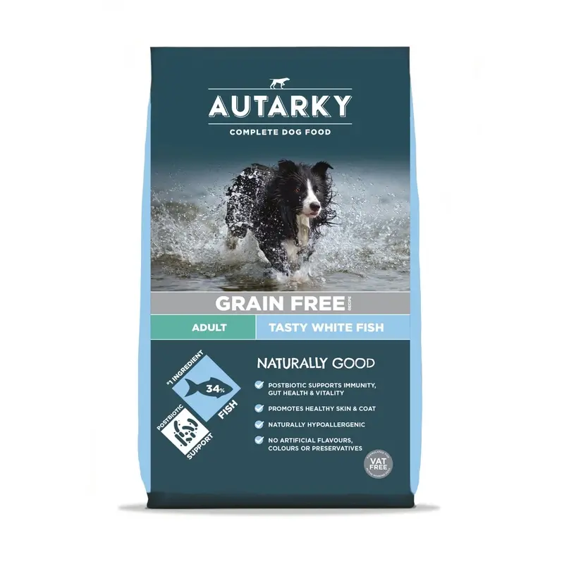 Autarky Adult Free Dog Food - Fish - Grain/White 12Kg