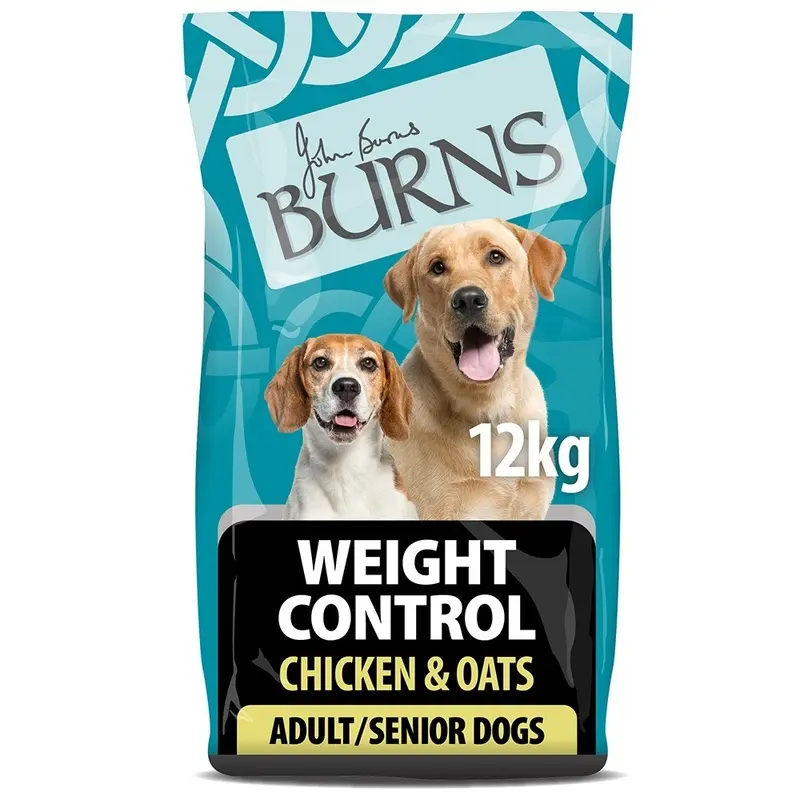 Burns Weight Control Chicken And Oats Adult And Senior Dog Food - Brown 12Kg