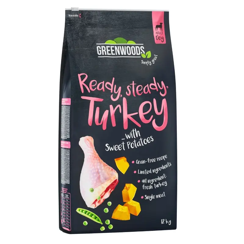 Greenwoods Turkey With Sweet Potatoes, Peas & Pumpkin - 12Kg