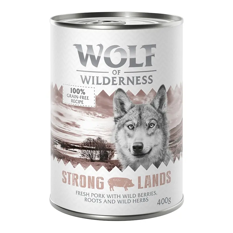 Wolf Of Wilderness Adult Single Protein 6 X 400G - Strong Lands - Pork