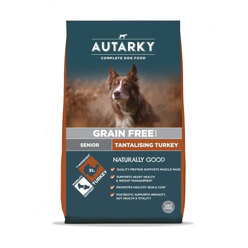 Autarky Free Senior Dog Food Tantalising Turkey - Grain 2Kg