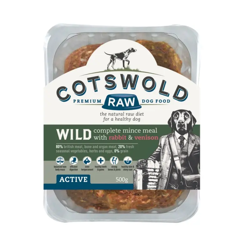 Cotswold Raw Unisex Brown 80/20 Wild Rabbit And Venison 500G