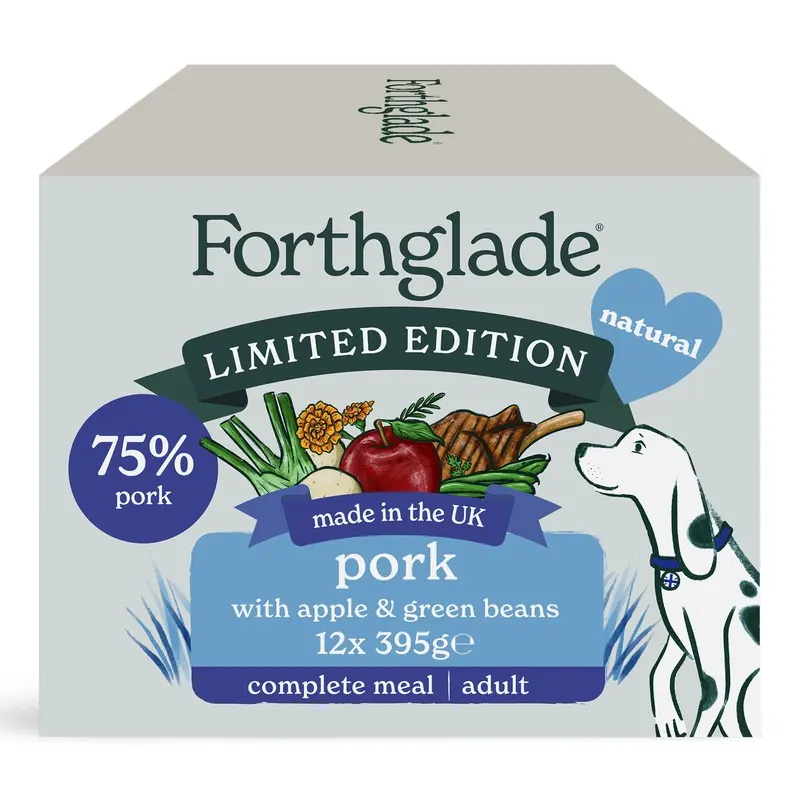 Forthglade Green Pork With Apple & Beans Wet Dog Food Tray X Size 12