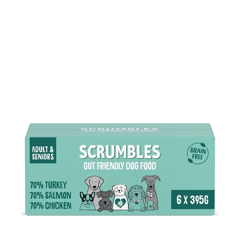 Scrumbles Natural Wet Dog Food Multipack, 6x 395g Variety Pack
