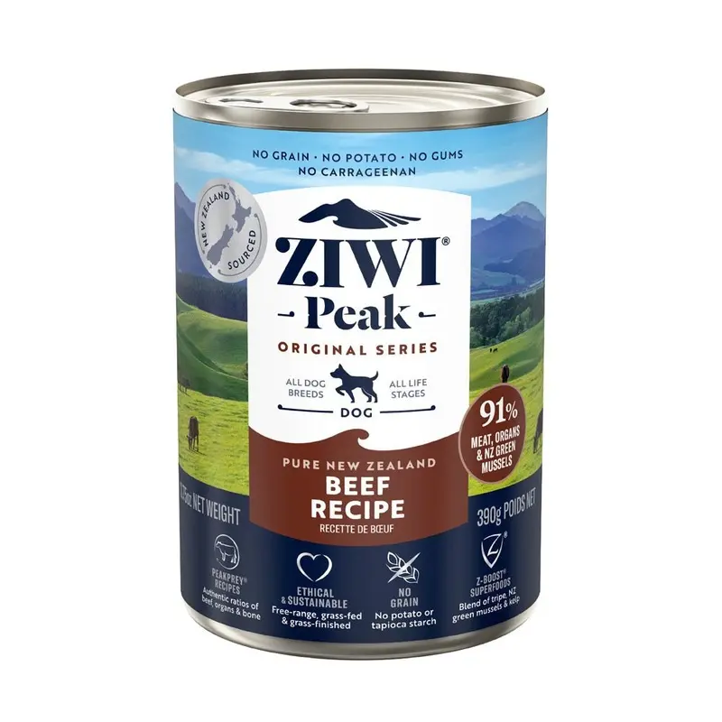 Ziwi Peak Green Dog Wet Beef Cans | : 12*390G Size 3