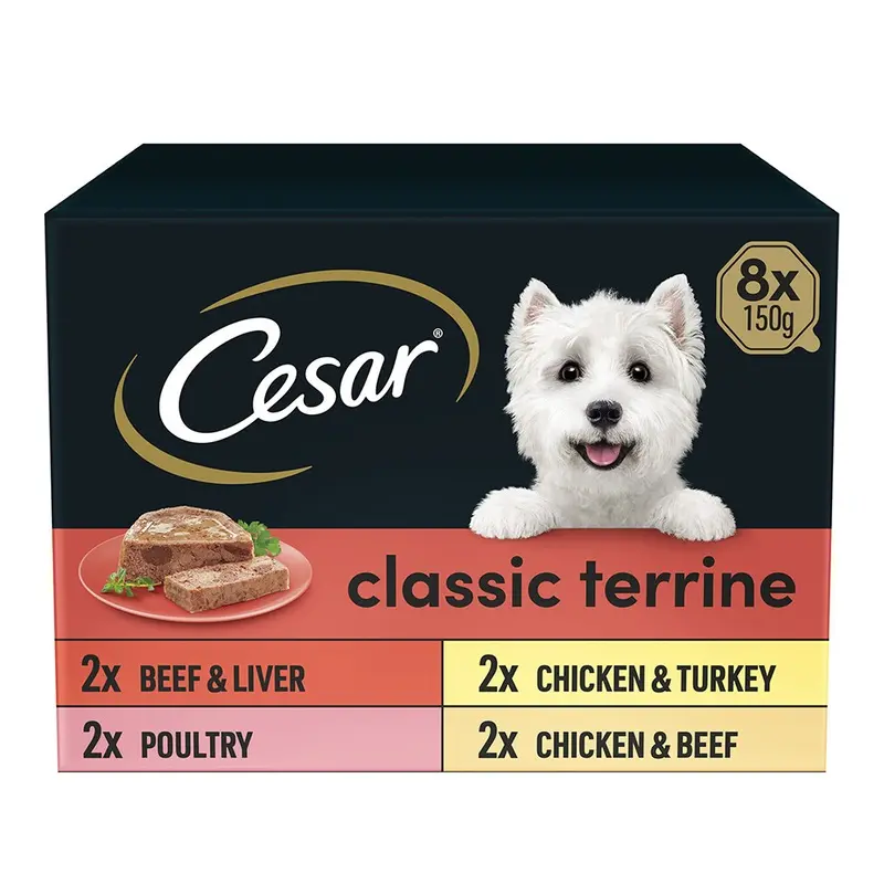 Cesar Classics Dog Trays Meat Selection X 150G Size 8