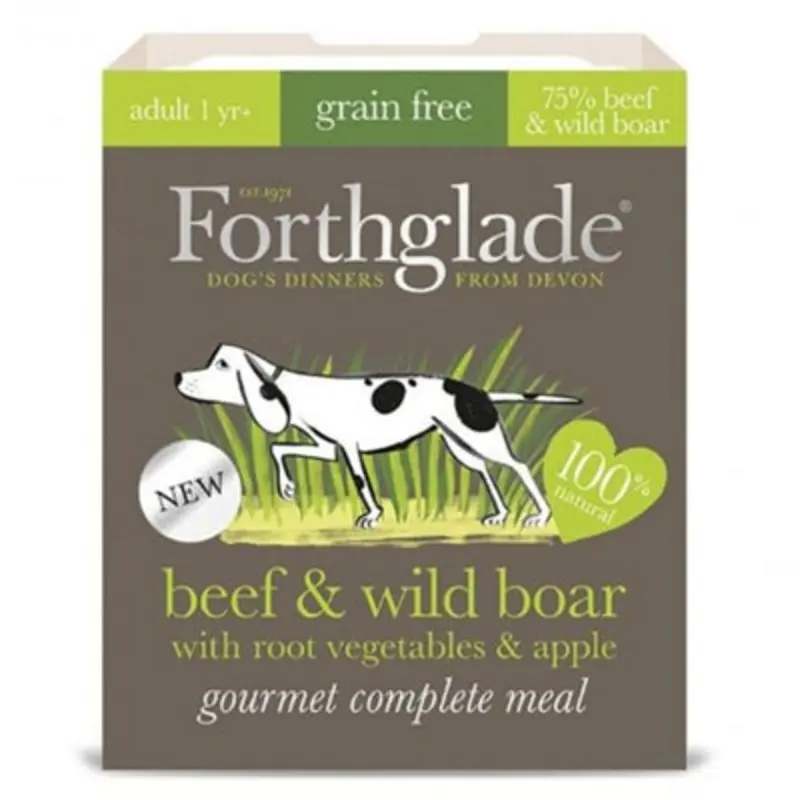 Forthglade Adult Gf Gourmet Comp Beef & Wild Boar 395G (Pack Of 7)