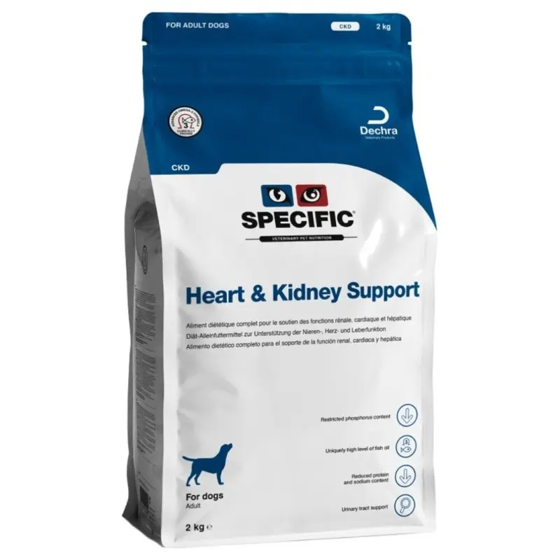 New Dechra (2Kg) Specific Ckd Dog Food Heart Kidney Support 2Kg