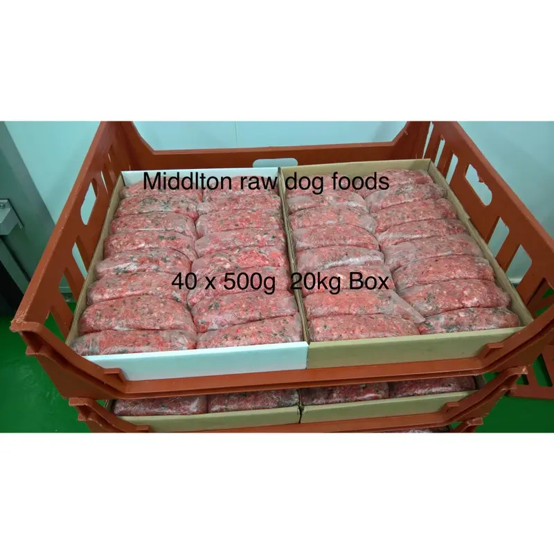 New Frozen Minced Tripe & Chicken 40X500g Bags/Blocks 20Kg Box Green