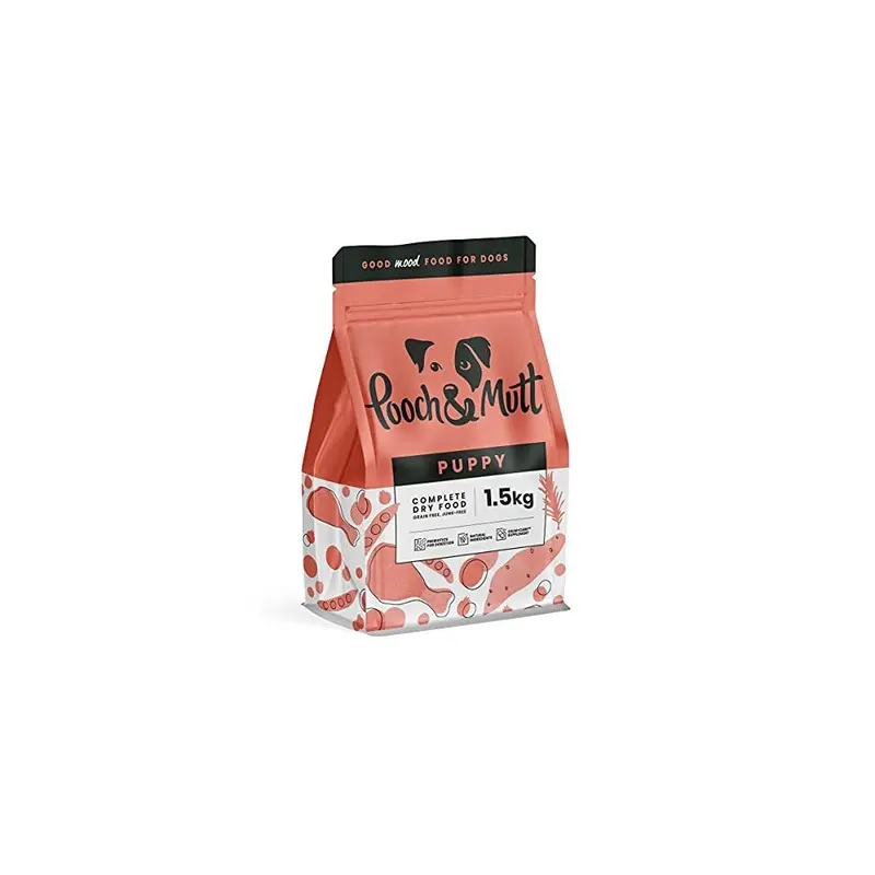 Pooch & Mutt Grain - Complete Puppy Dry Dog Food ( Free), Chicken & Superfood Blend, 1.5Kg