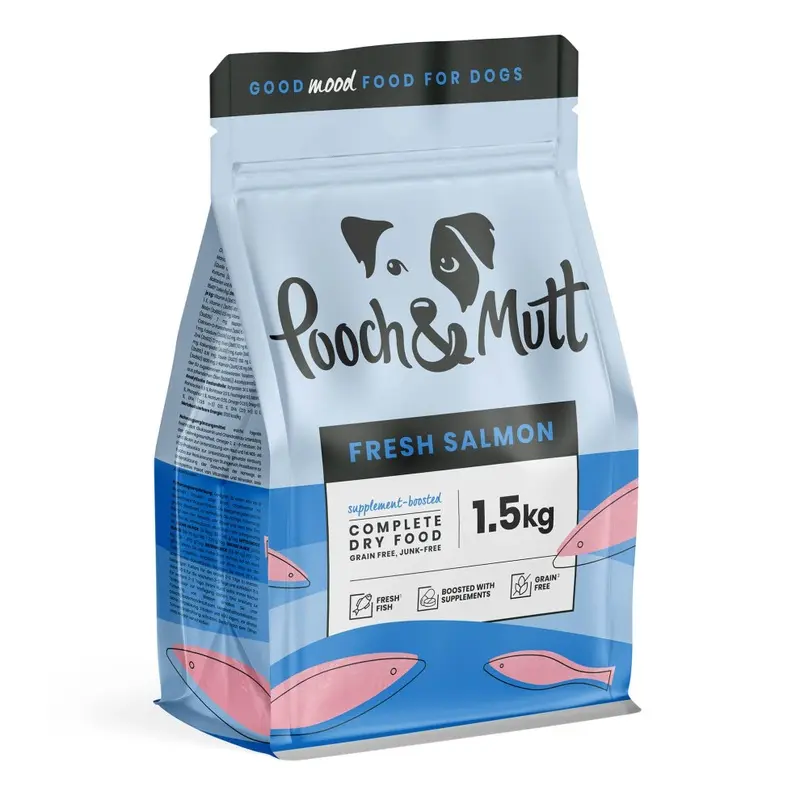 Pooch & Mutt Salmon/Grain - Fresh Complete Dry Dog Food ( Free), 1.5Kg