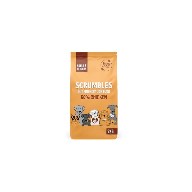 Scrumbles Dry Dog Food With Fresh Chicken, 2 Kg (Pack Of 1),Package May Vary 2Kg