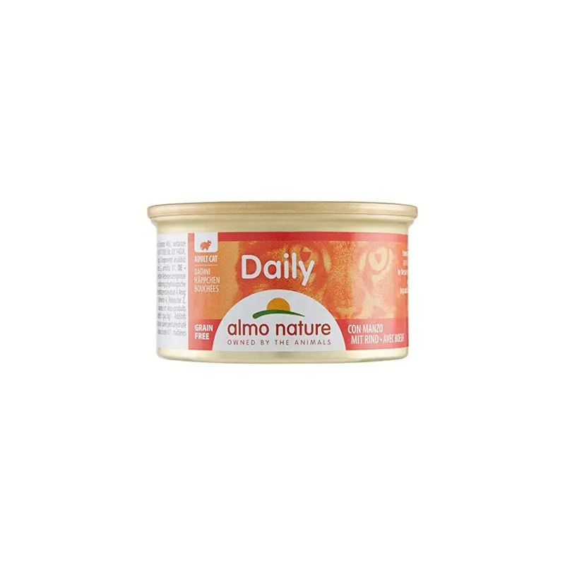 Almo Nature Grain Daily Chunks With Beef - Free-(Pack Of X 85G Tins), Transparent Size 24