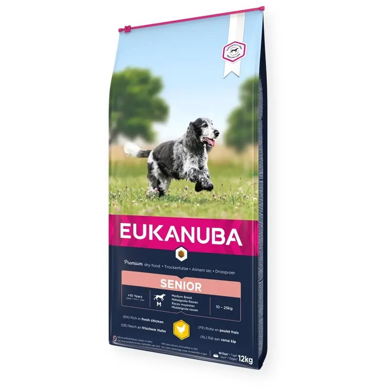 Eukanuba Senior Breed Chicken Dog Food - 12Kg Medium