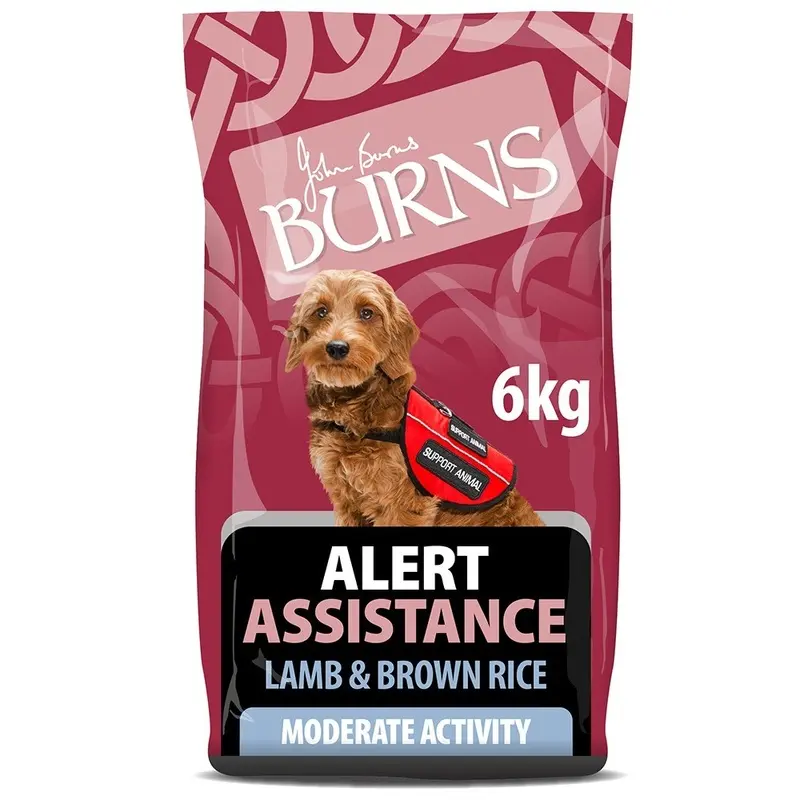 Burns Alert Assistance Lamb And Rice Adult And Senior Dog Food - Brown 6Kg