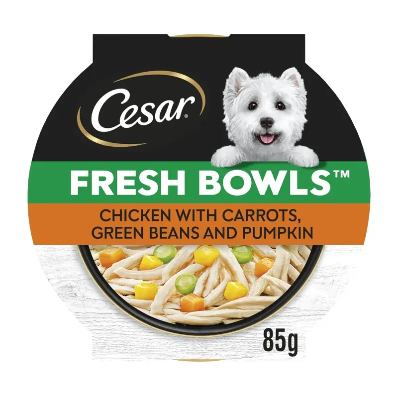 Cesar Fresh Bowls In Gravy 10 X 85G - Duck With Red Rice, Carrots & Purple Potatoes