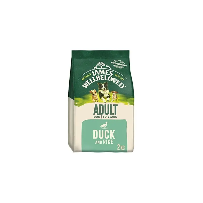 James Wellbeloved Adult Duck & Rice 2 Kg Bag, Hypoallergenic Dry Dog Food 2Kg
