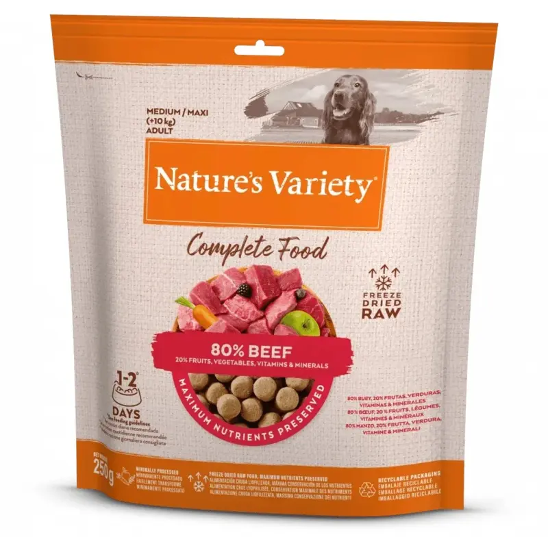 Natures Variety Green Dog Complete Freeze Dried Food Beef | : 250G