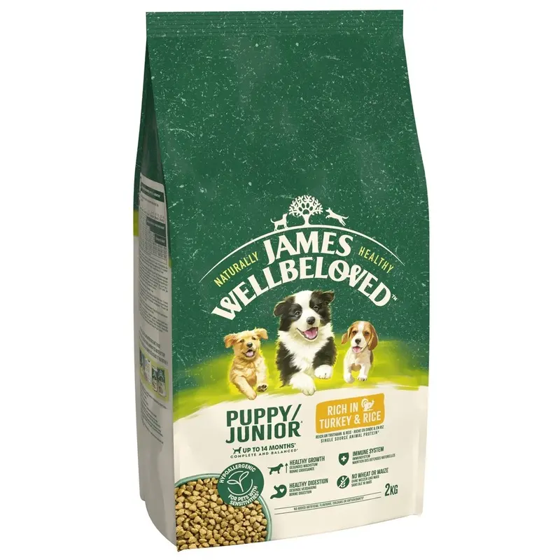 James Wellbeloved Puppy Dog Hypoallergenic Turkey & Rice - 2Kg