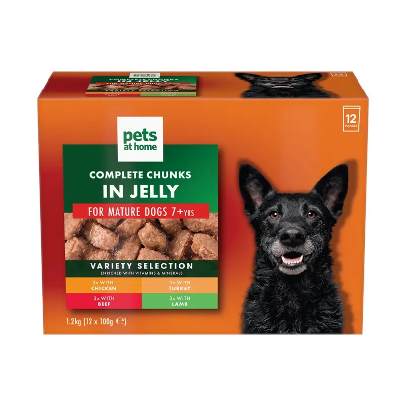 Pets At Home Complete Chunks In Jelly Mature Wet Dog Food Variety