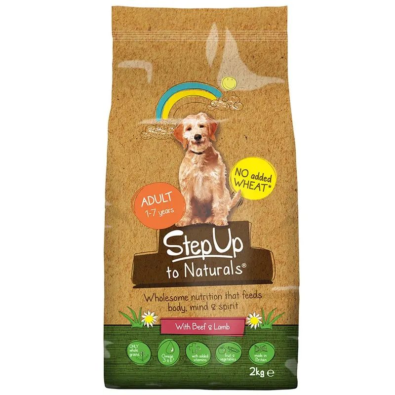 Step Up To Naturals Dry Adult Dog Food Beef And Lamb 2Kg