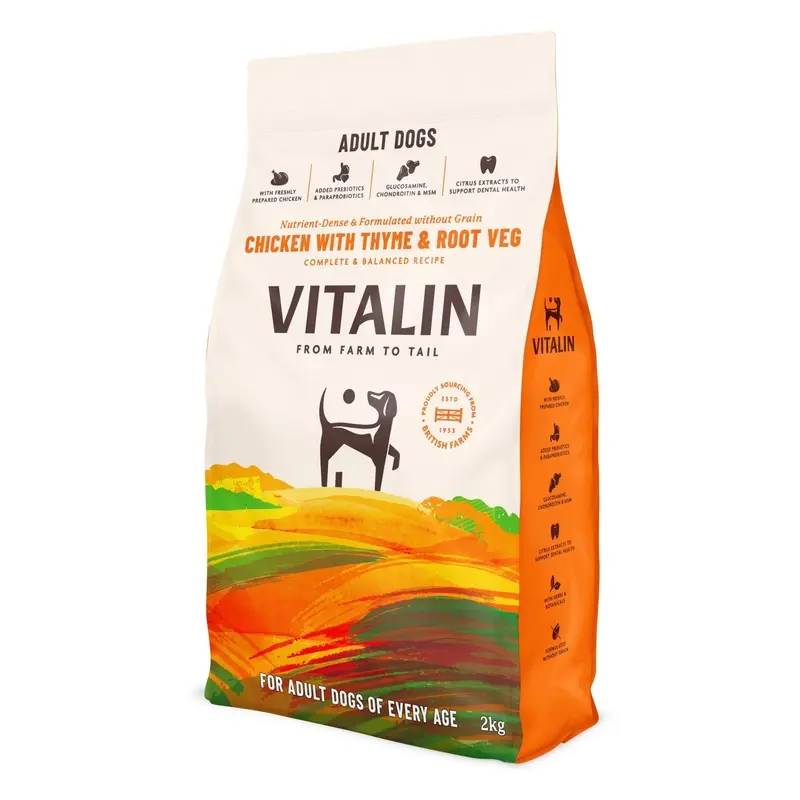 Vitalin Chicken With Veg And Thyme Adult Dog Food - Grain 2Kg
