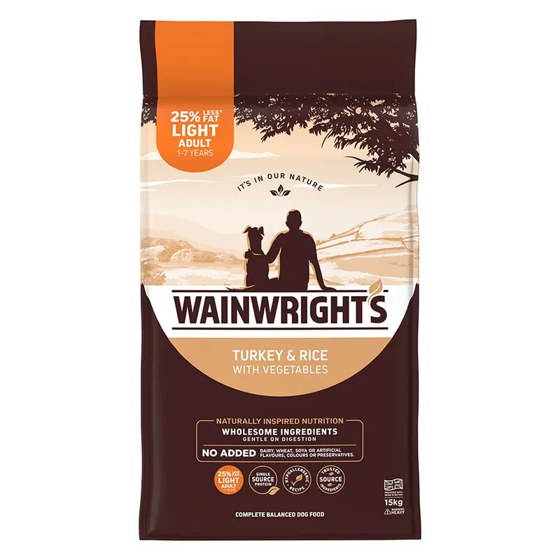 Wainwrights Light Dry Adult Dog Food Turkey With Rice 15Kg