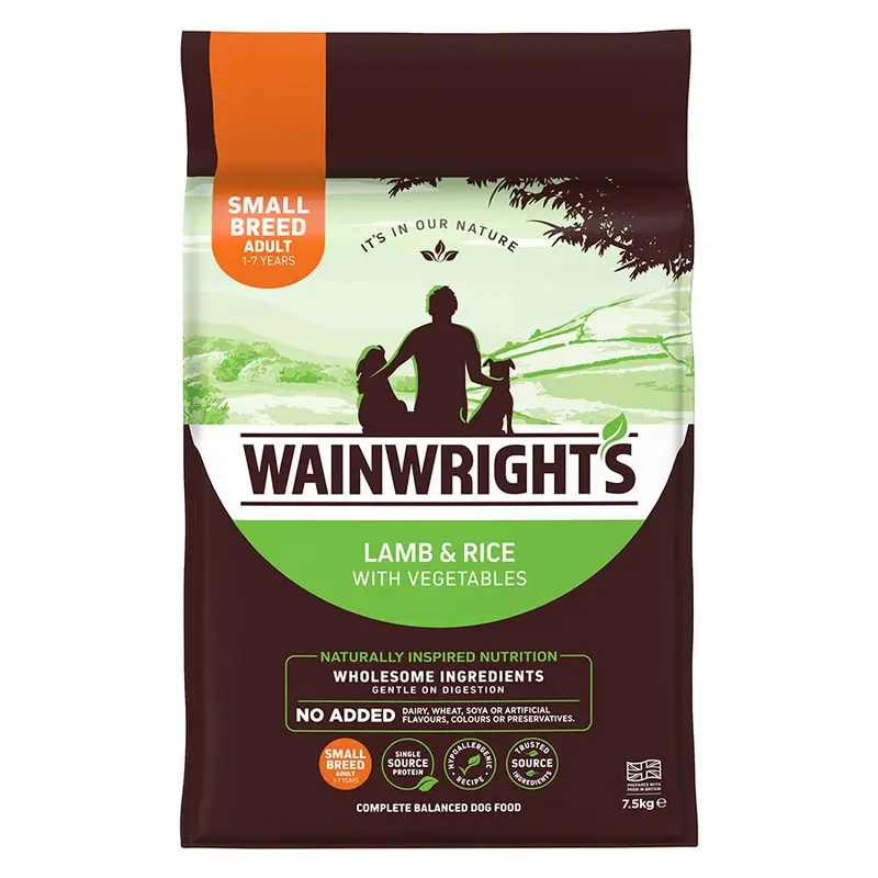 Wainwrights Small Breed Dry Adult Dog Food Lamb With Rice 7.5Kg