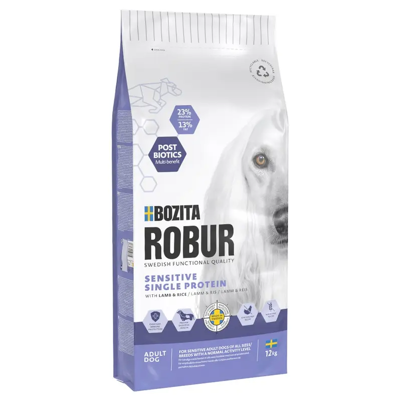 Bozita Robur Sensitive Single Protein Lamb & Rice - 12Kg