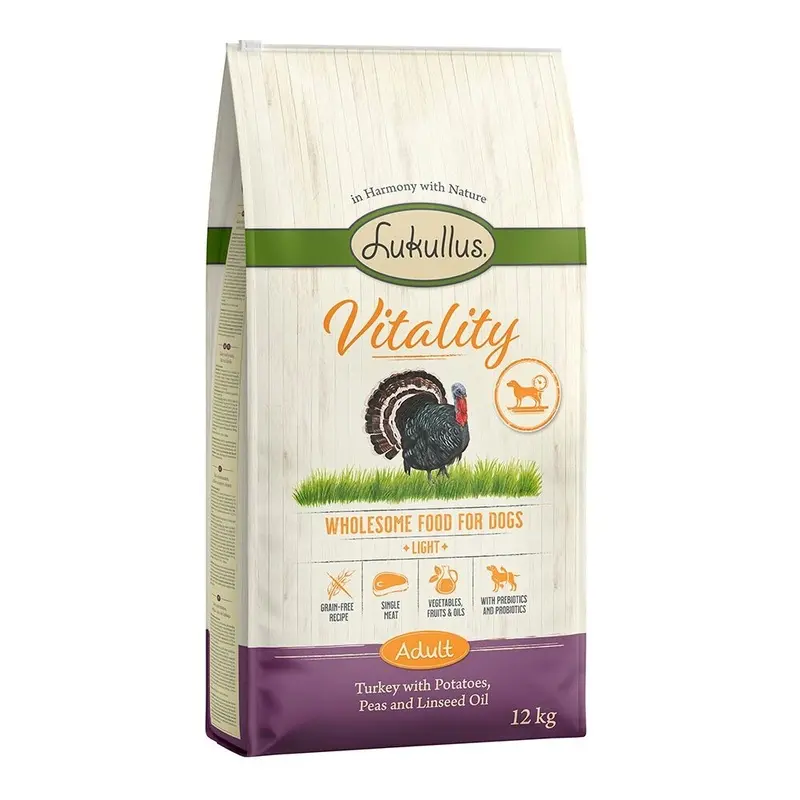 Lukullus 12Kg Vitality Dry Dog Food - Special Price! * - Adult Grain-Free Light Turkey (12Kg)