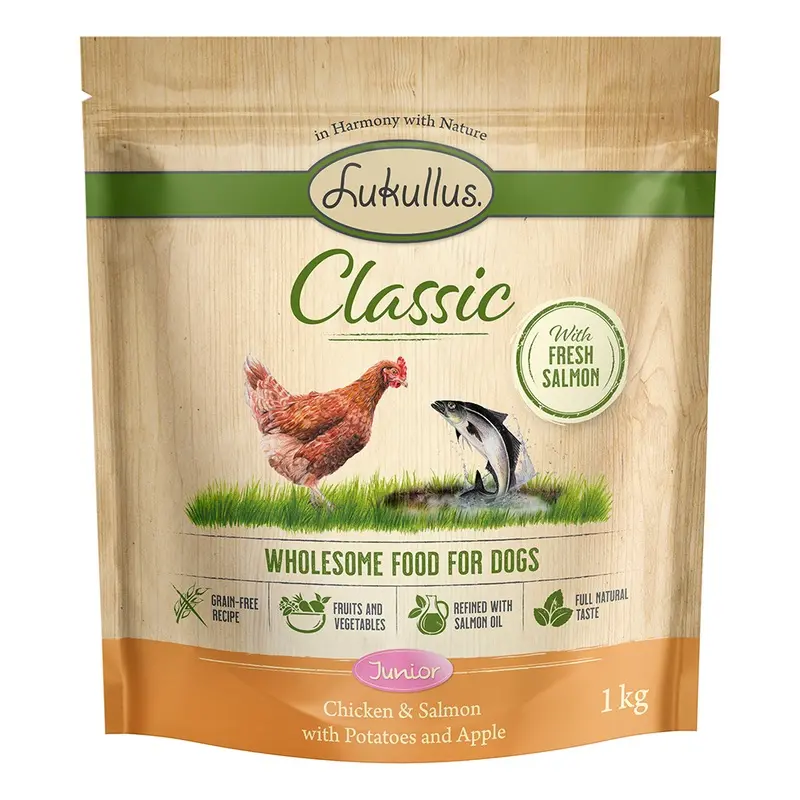 Lukullus 1Kg Dry Dog Food - Special Price! * - Classic Junior Grain-Free Chicken & Salmon (1Kg)